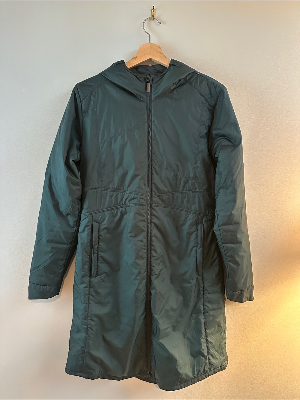 Horny Toad Cloudcover Trench Coat in Dark Green
